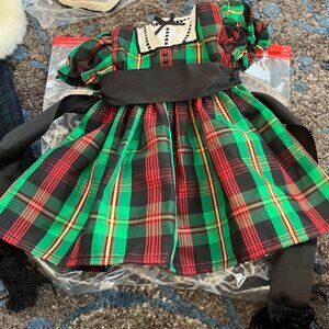 Retired Vintage American Girl Doll Addy's Tartan Plaid Dress